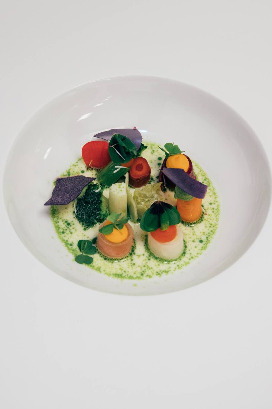 Impressionen des Great BMW Gourmet Finale am St. Moritz Gourmet Festival 2019 in St. Moritz, am 19. Januar 2019. Auf dem Bild zu sehen ist eine warme Vorspeise von Sang-Hoon Degeimbre. (PPR/Witwinkel/David Hubacher)